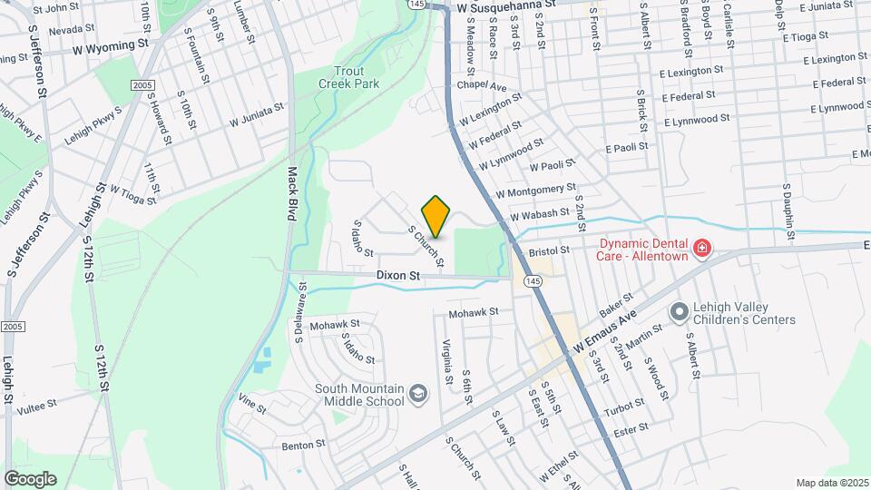 1831 S Church St Map and Location Details