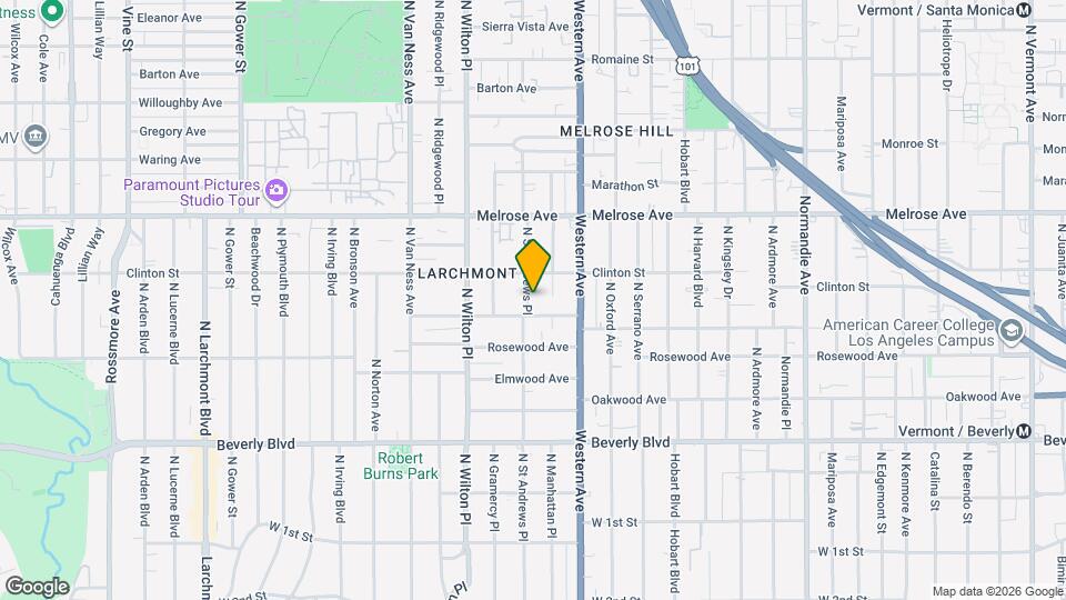 510 N St Andrews Pl Map and Location Details