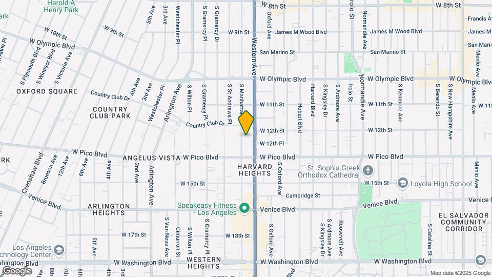 1226 S Manhattan Pl Map and Location Details