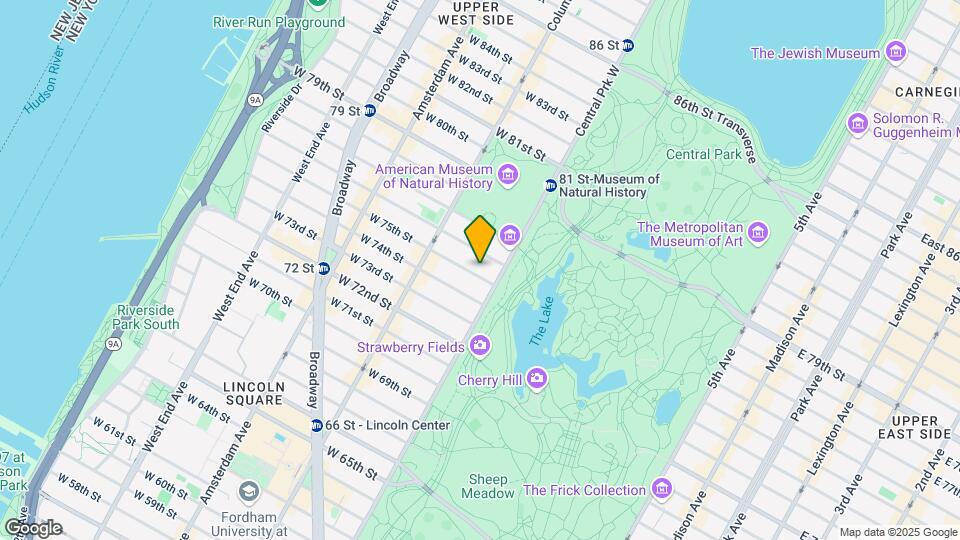 9 W 75th St Map and Location Details