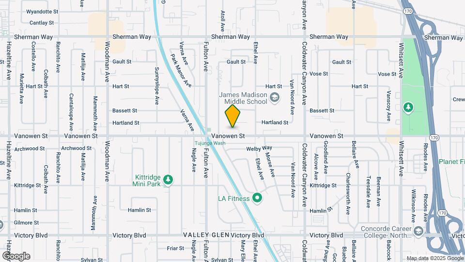13159 Vanowen St Mapa y Detalles de la Ubicación