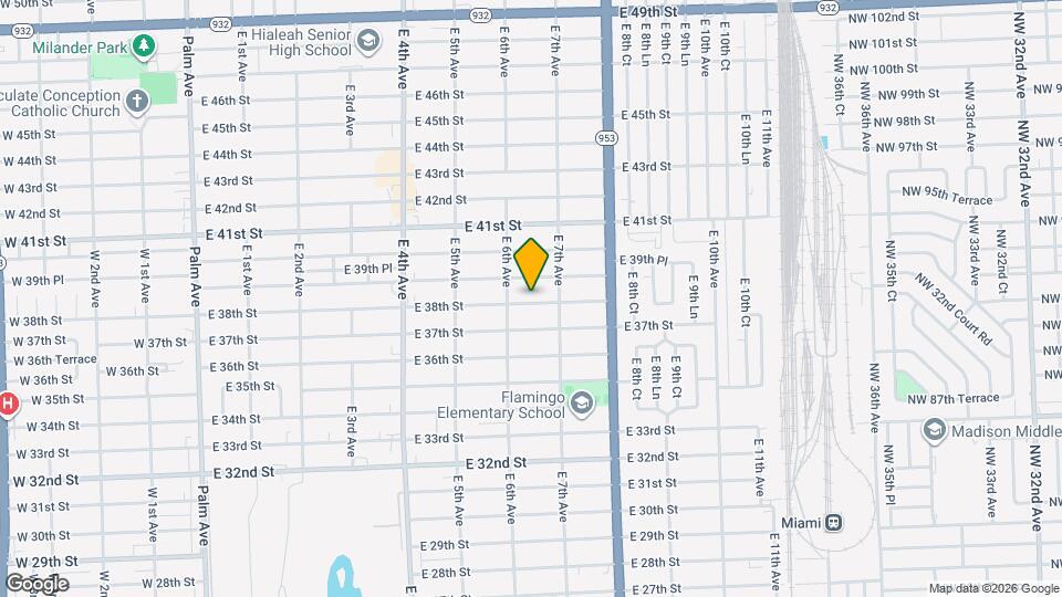 651 E 38th St Map and Location Details