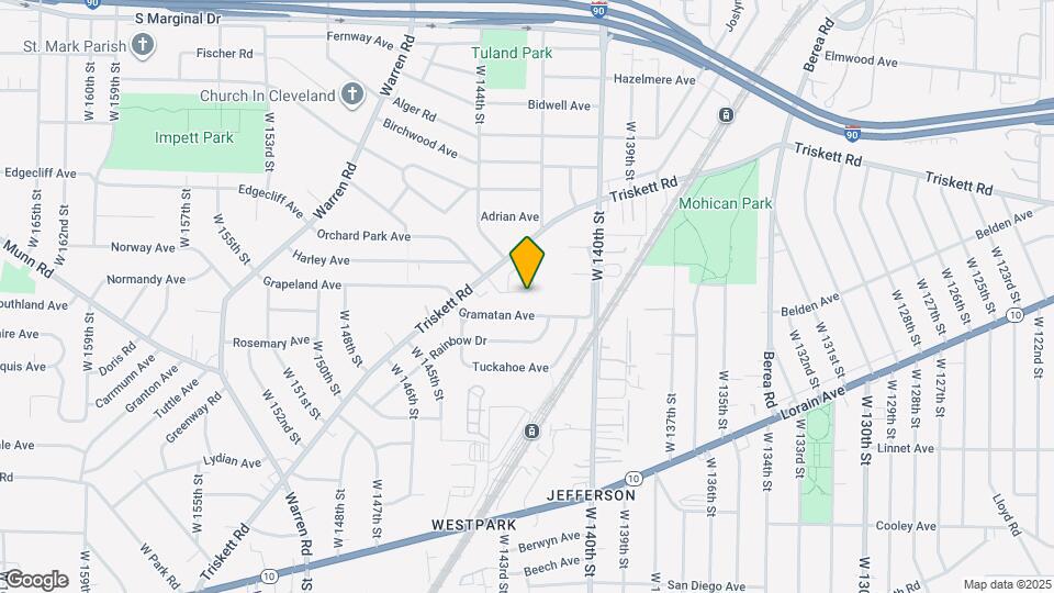 14415 Triskett Rd Map and Location Details