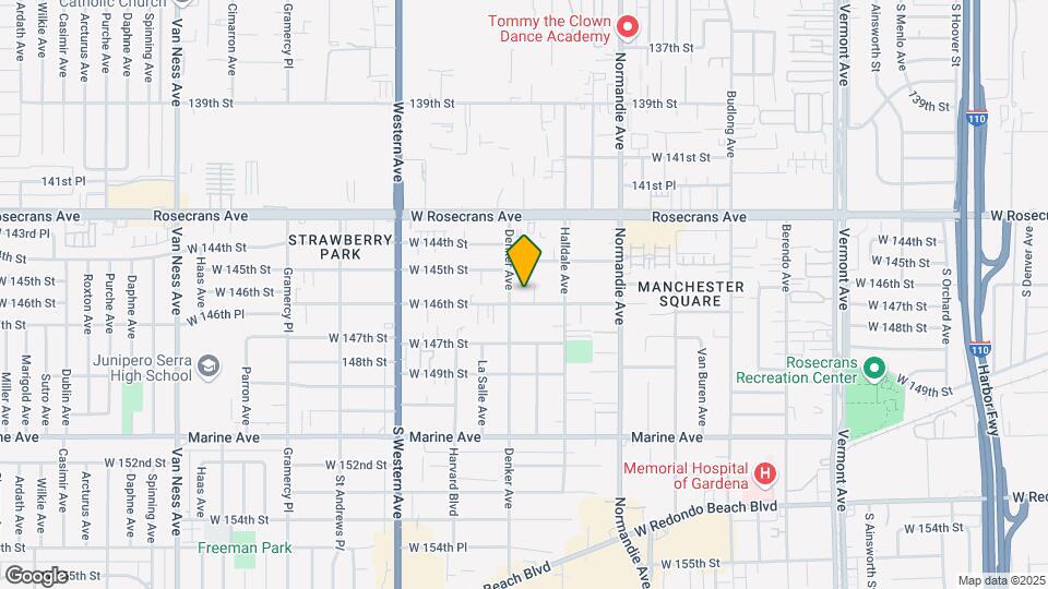 1545 W 146th St Mapa y Detalles de la Ubicación