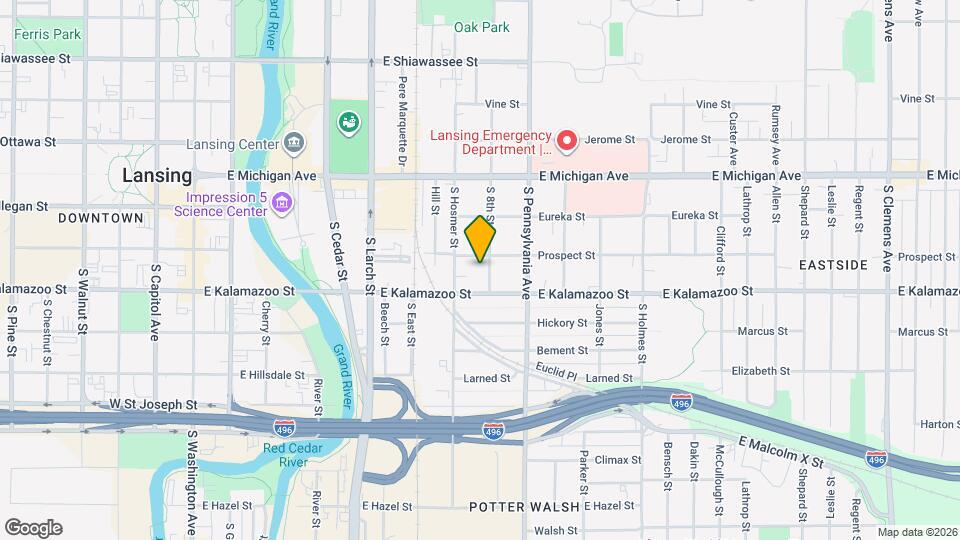 312 S 8th St Map and Location Details