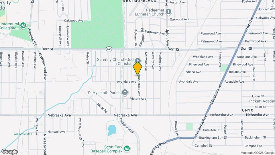 915 Woodstock Ave Map and Location Details