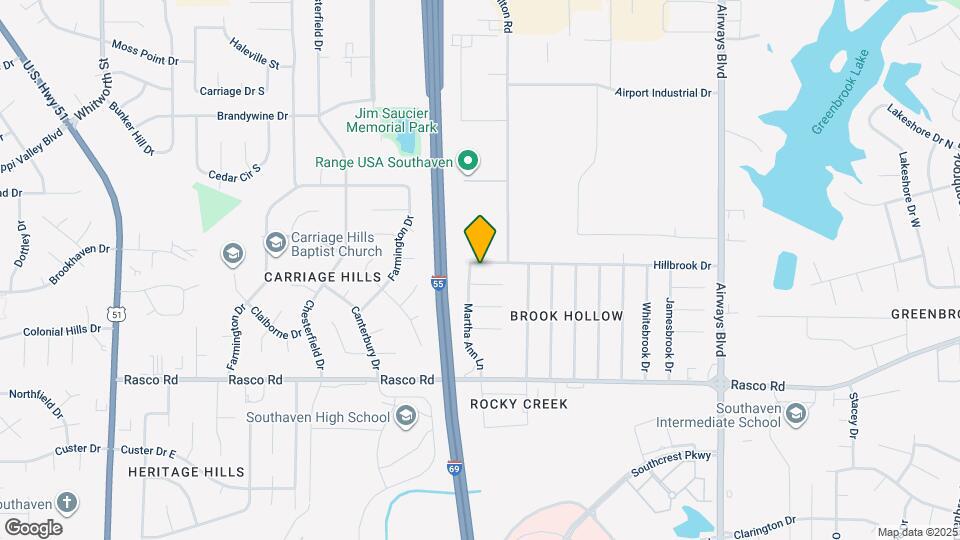 587 Hillbrook Dr Map and Location Details