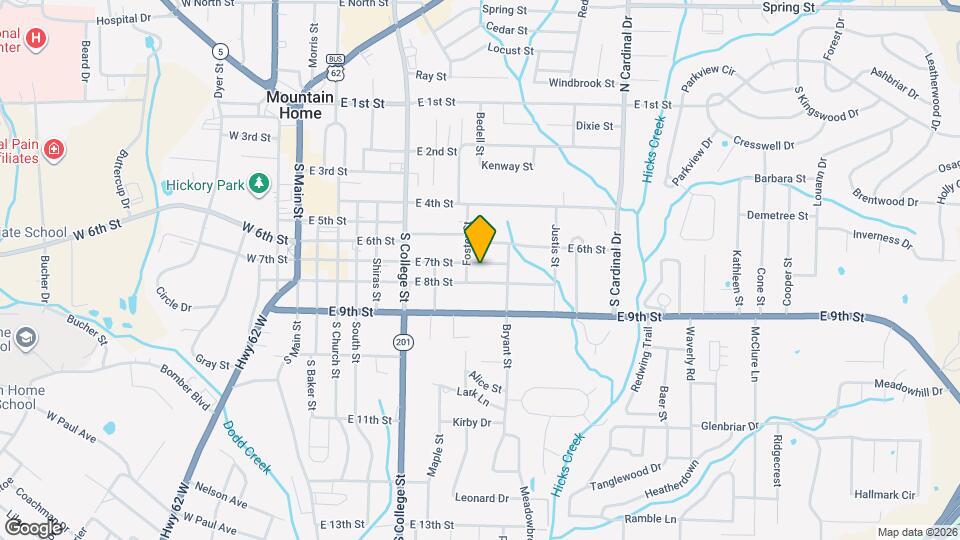 610 E 7th St Map and Location Details