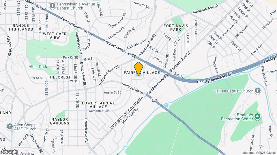 3812 W St SE Map and Location Details