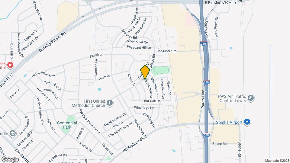 1009 Sycamore St Map and Location Details