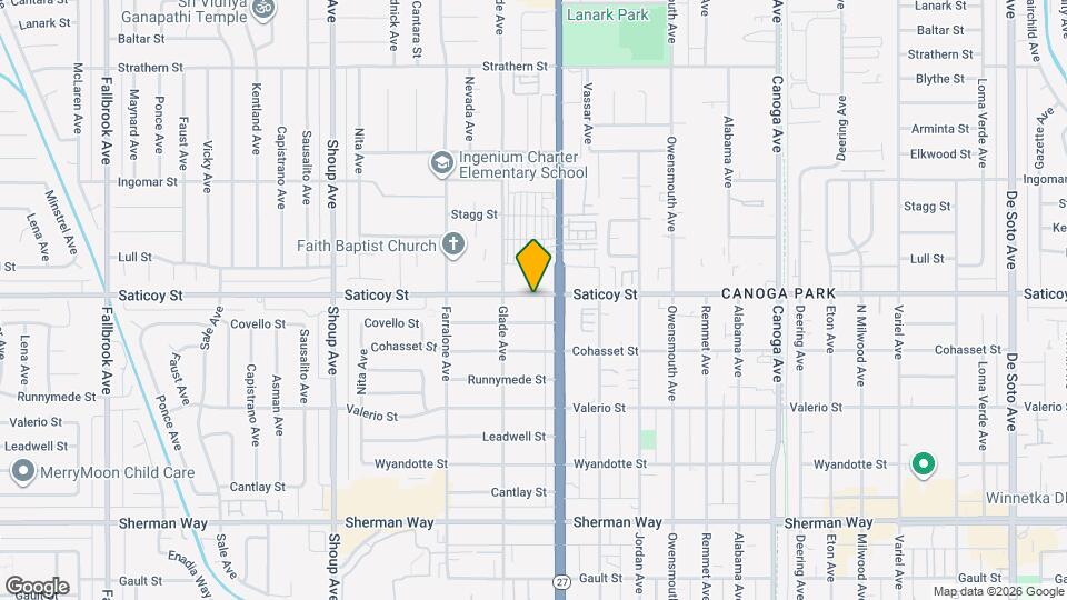 22026 Saticoy St Map and Location Details