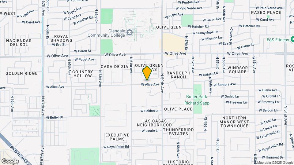 6004 W Alice Ave Mapa y Detalles de la Ubicación