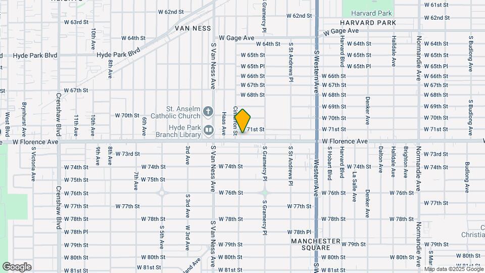 2051-2053 1/2 W Florence Ave Mapa y Detalles de la Ubicación