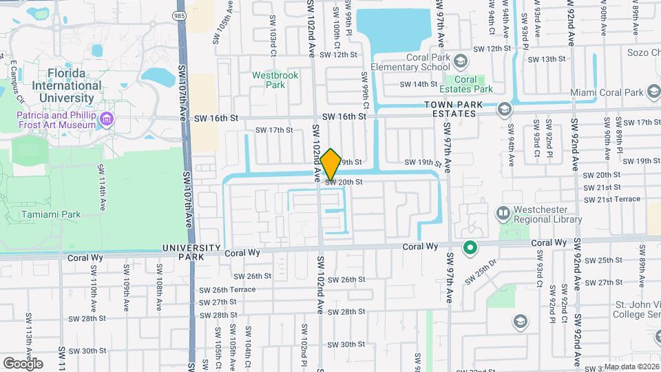 10104 SW 20th St Map and Location Details