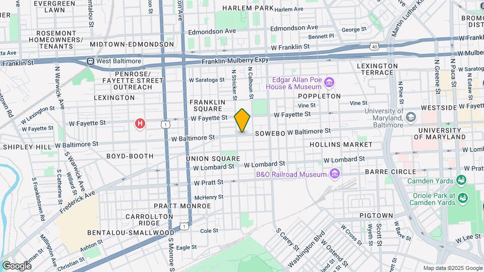 1423 W Baltimore St Mapa y Detalles de la Ubicación