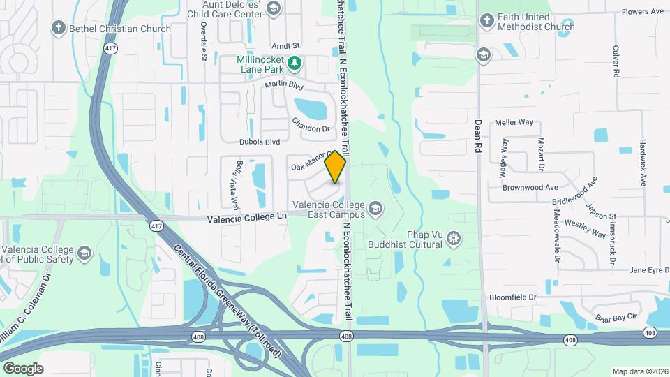 832 Oak Manor Cir Map and Location Details