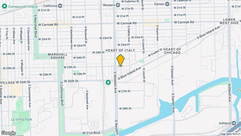 2341 W 25th St Map and Location Details