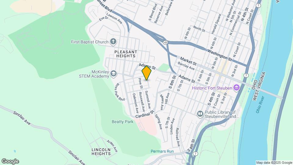 625 Grandview Ave Map and Location Details