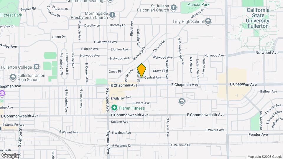 1410 Central Ave Map and Location Details