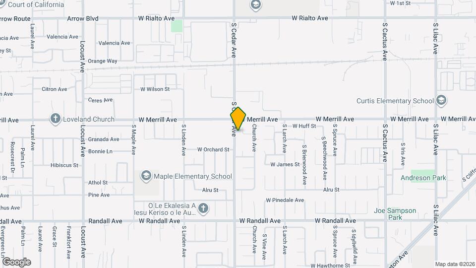 560 S Quince Ave Map and Location Details