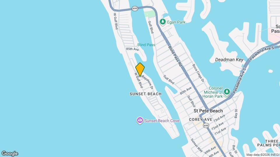 8401 W Gulf Blvd Map and Location Details