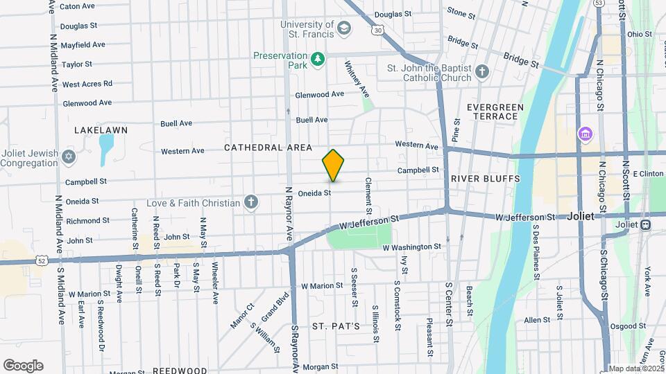 621 Oneida St Map and Location Details