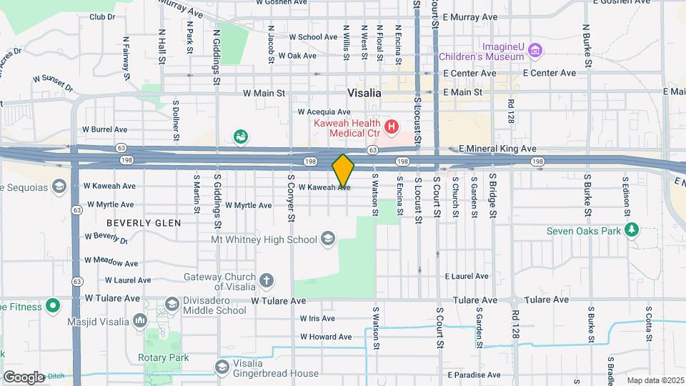 601 W Kaweah Ave Map and Location Details
