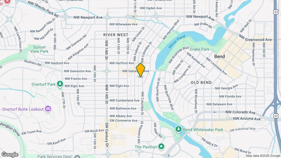 615 NW Columbia St Map and Location Details