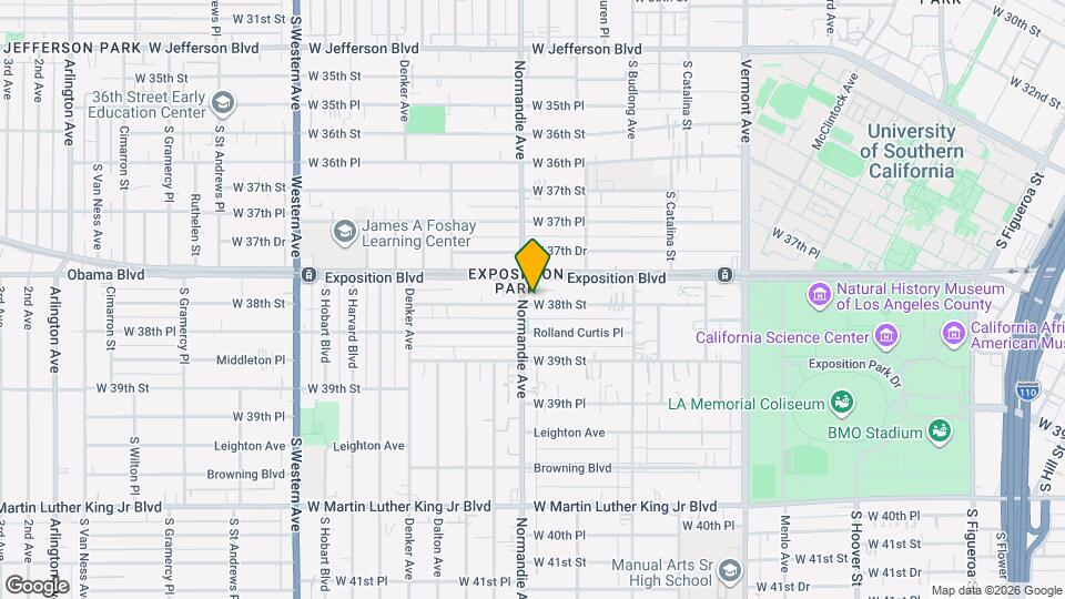 1279 W 38th St Mapa y Detalles de la Ubicación