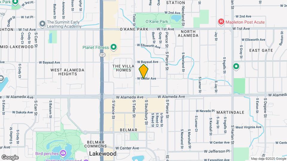 7050 W Cedar Ave, Unit 106 Map and Location Details