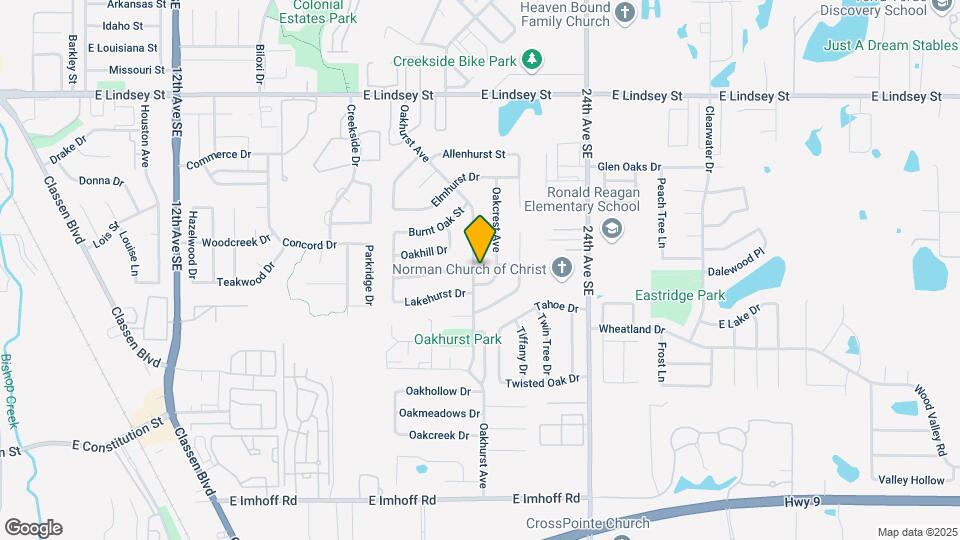 1701 Oakhurst Ave Map and Location Details