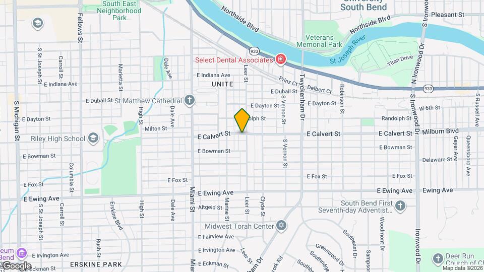 1226 E Calvert St Map and Location Details