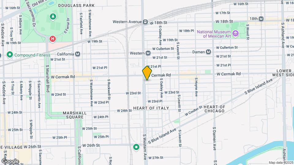 2225 S Western Ave Map and Location Details