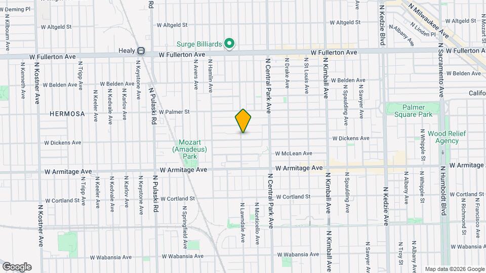 2105-07 N Lawndale Ave, Unit 1N Map and Location Details