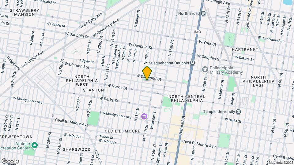 1731 Fontain St Map and Location Details