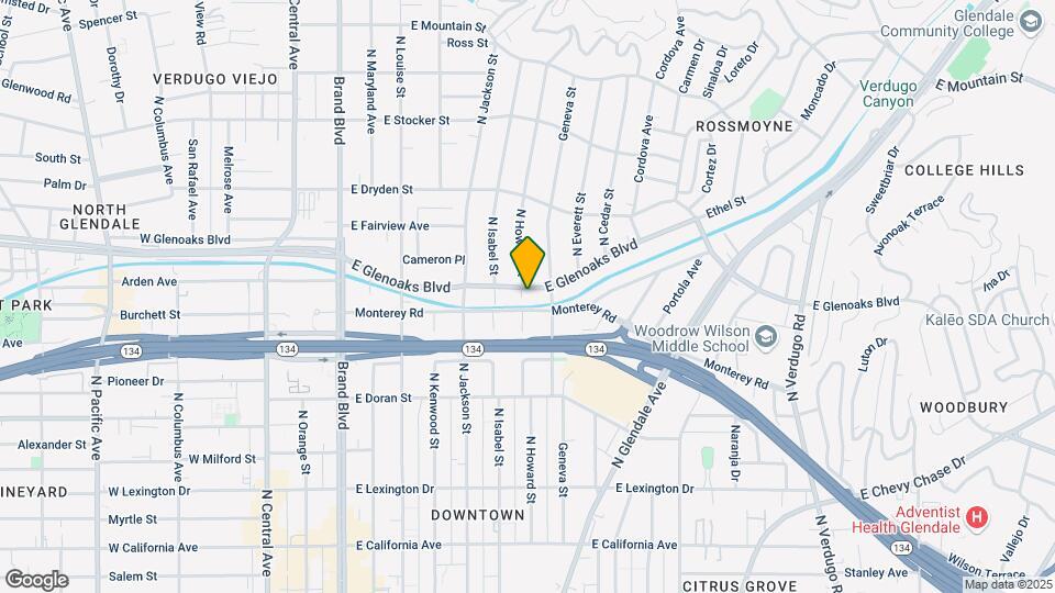 702 E Glenoaks Blvd Map and Location Details