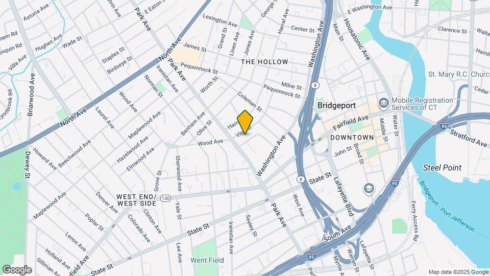 43 Washington Terrace Map and Location Details