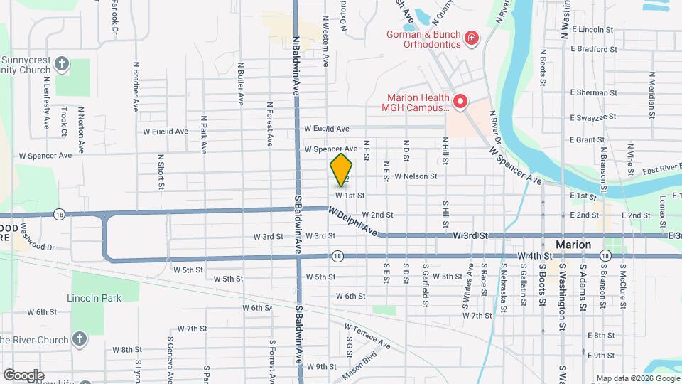 101 N G St Map and Location Details