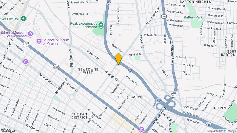 1500 W Moore St Map and Location Details