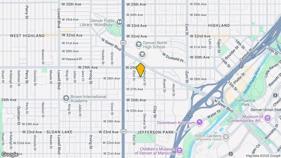 2841 W 28th Ave Map and Location Details