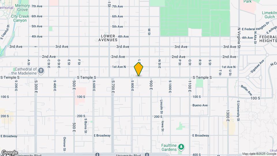 560 E S Temple St Map and Location Details