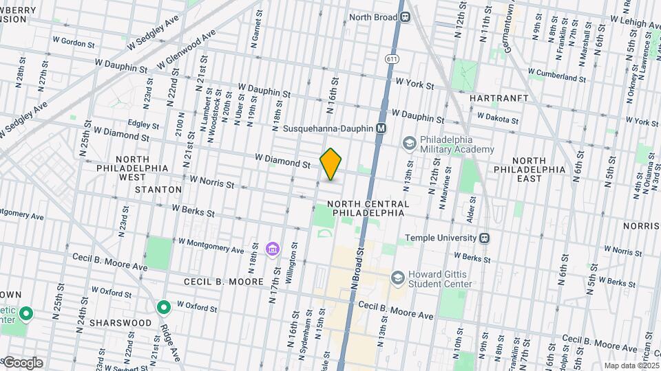 1526 Fontain St Map and Location Details