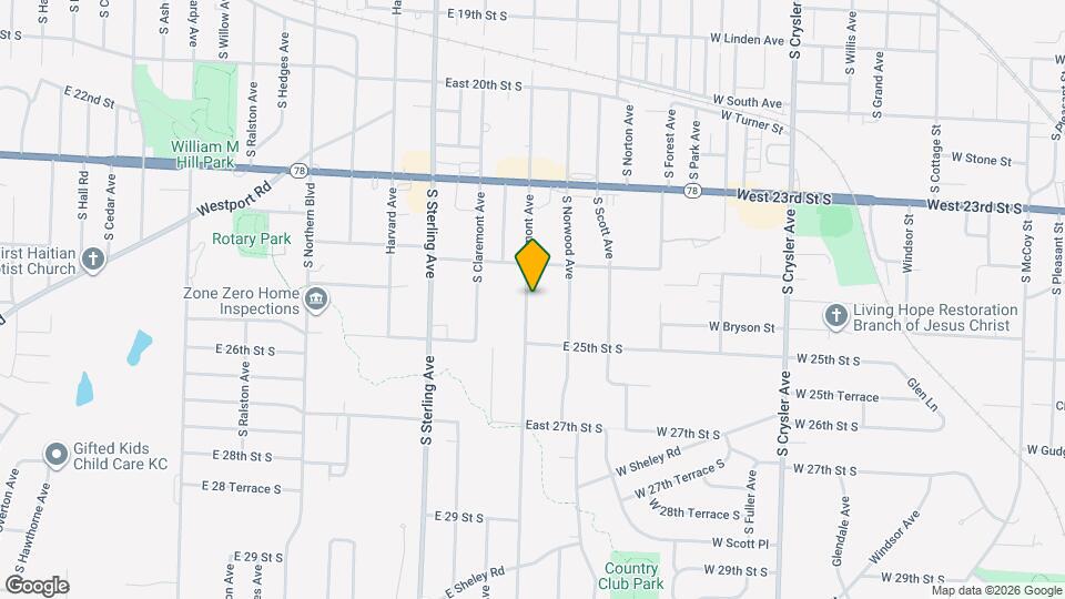 2419 S Vermont Ave Map and Location Details