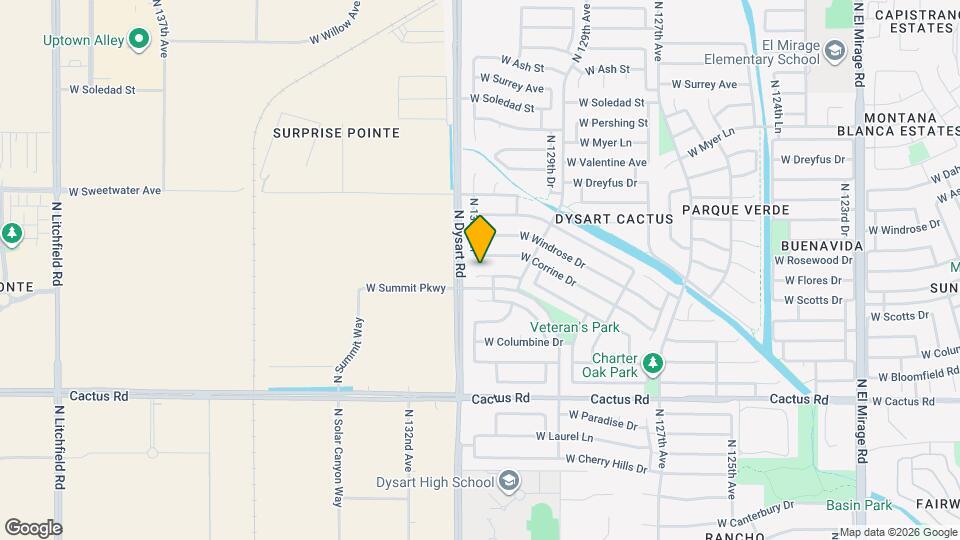 13010 W Rosewood Dr Mapa y Detalles de la Ubicación