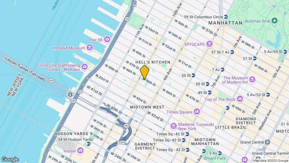 448 W 46th St Map and Location Details