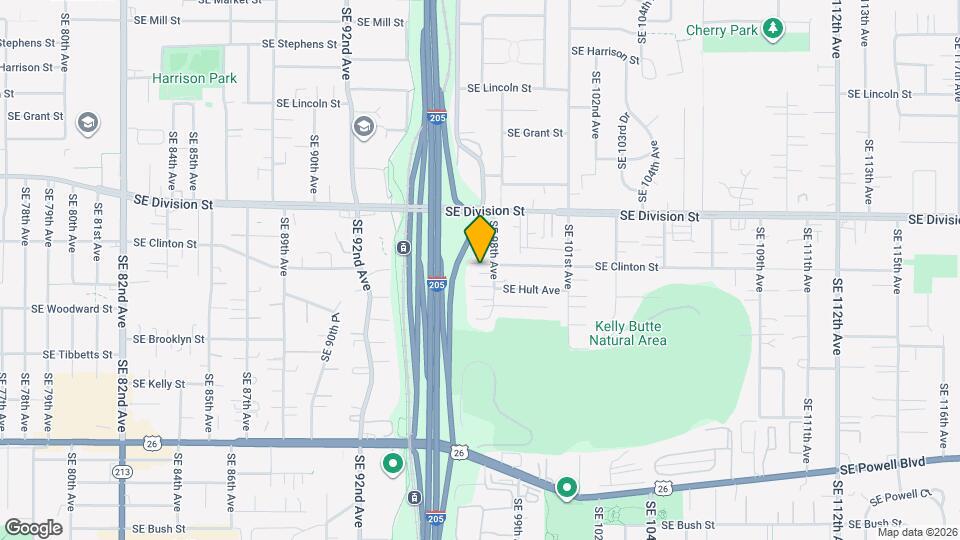 9702 SE Clinton St Map and Location Details