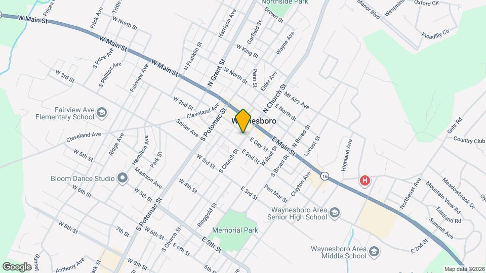 28 S Church St Map and Location Details