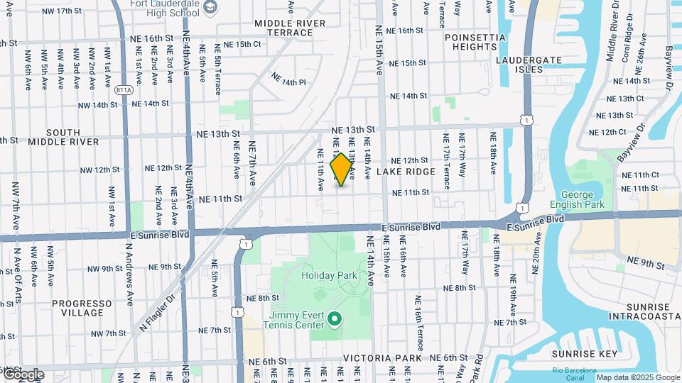 1100 NE 12th Ave Map and Location Details