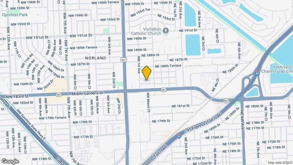 43 NW 183rd Terrace Map and Location Details