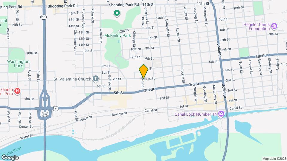 410 Peru St Map and Location Details